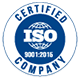 Certifies ISO 900 1: 20 16 Company