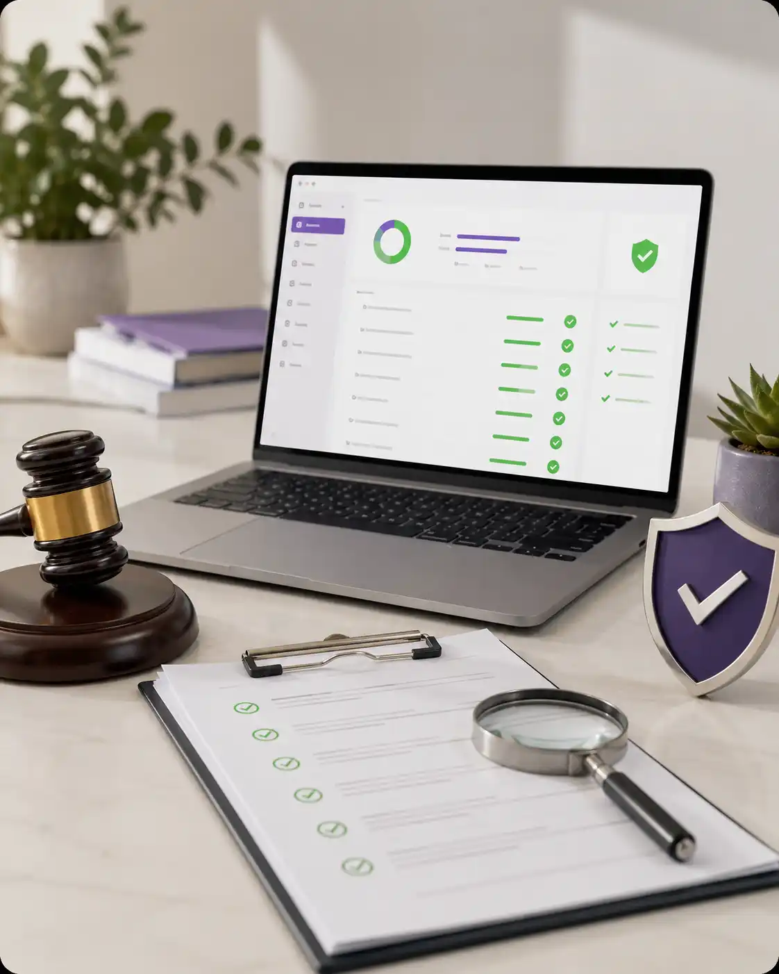 Legal compliance review illustration