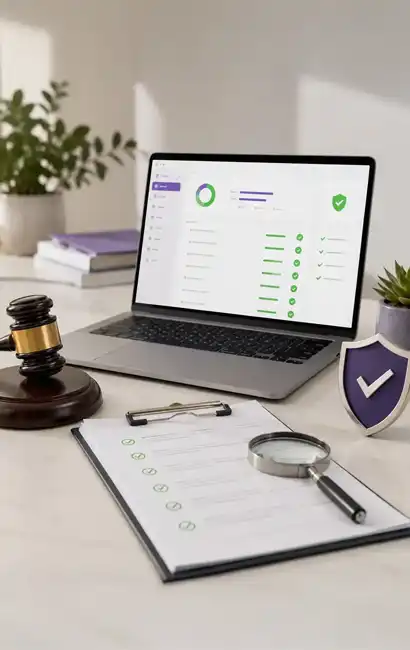Legal compliance review illustration